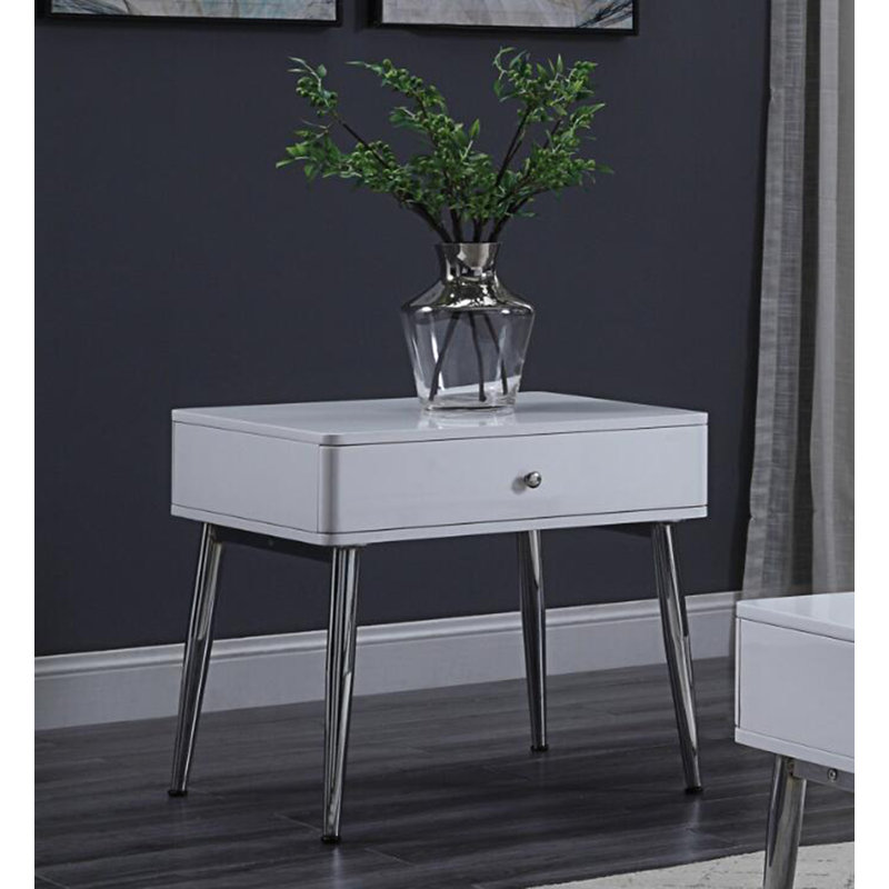 Corrigan Studio® Simons 1 Drawer Nightstand in White Wayfair